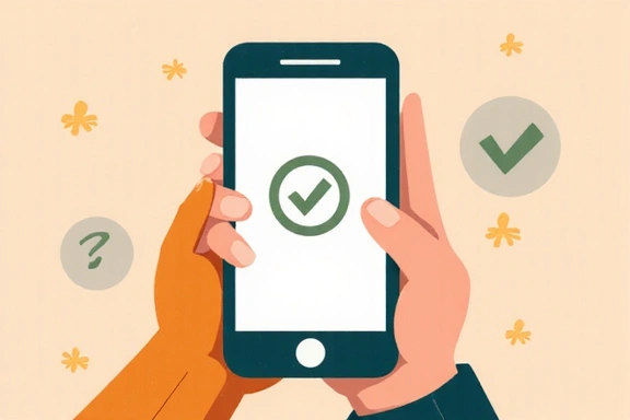 A person receiving a message on a smartphone, symbolizing successful communication and gratitude.