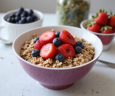 Smoothie bowl with fresh ingredients