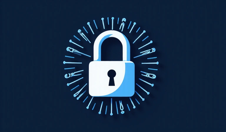 Digital lock icon symbolizing data security